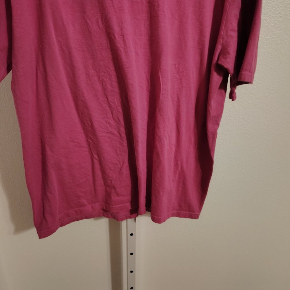 Jerzees Women's Short Sleeve Crewneck Top Size XL Cotton Pink Vintage - Picture 4 of 10